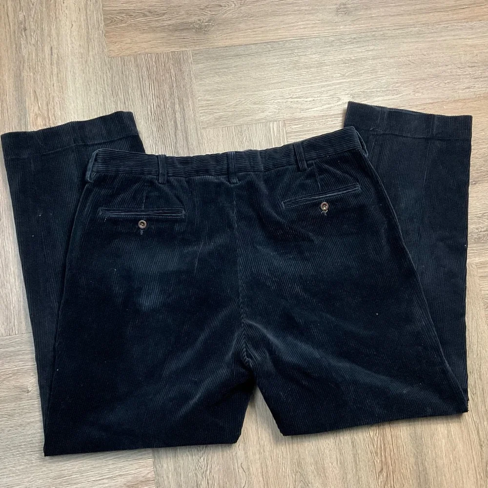Vintage Polo Ralph Lauren‎ Preston Corduroy Pant Mens 36x29 Navy Blue Preppy